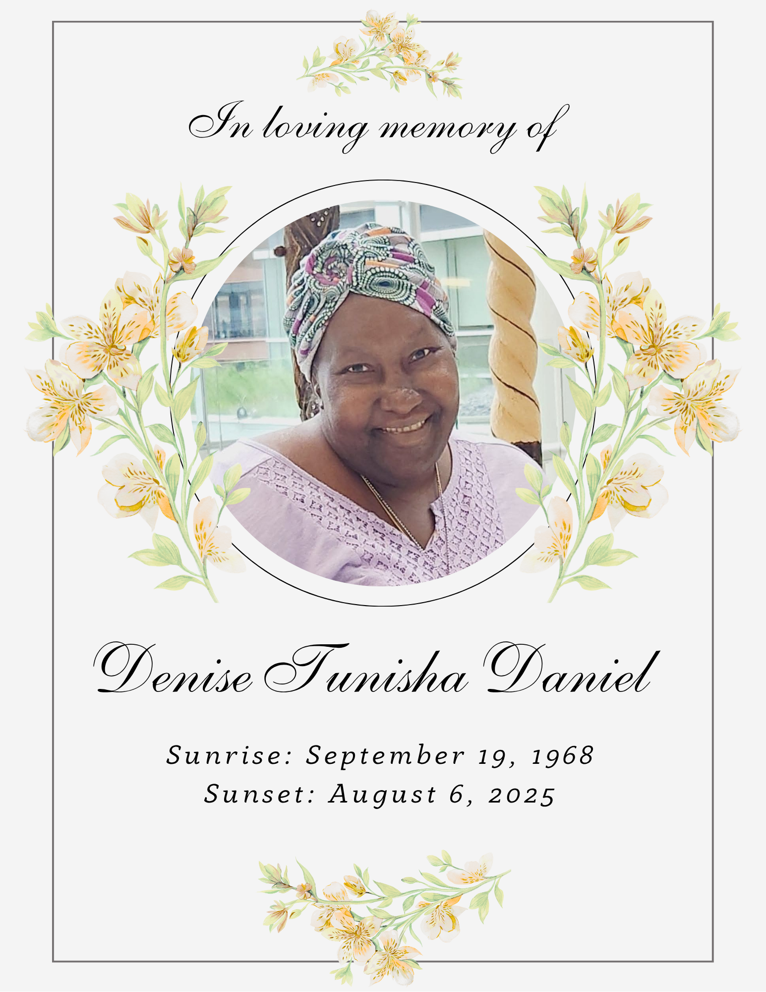 Honoring My Sister Denise Daniel's Life & Wishes campaign photo, 2 of 4