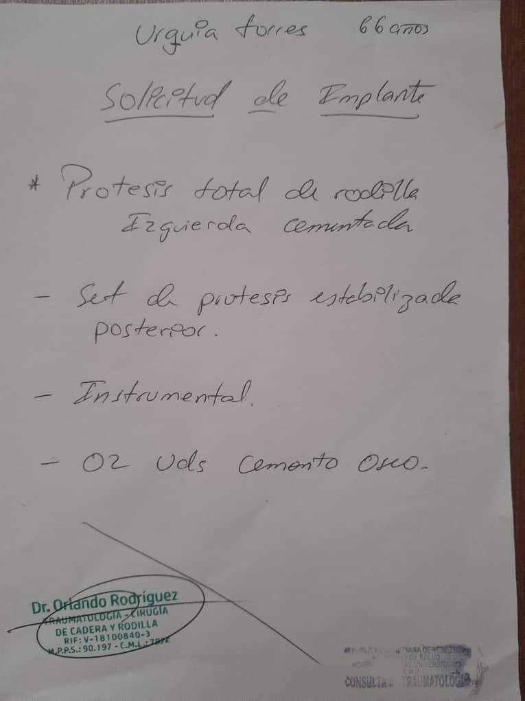 Ayudemos a Urquía a conseguir un implante de rodilla campaign photo, 4 of 7