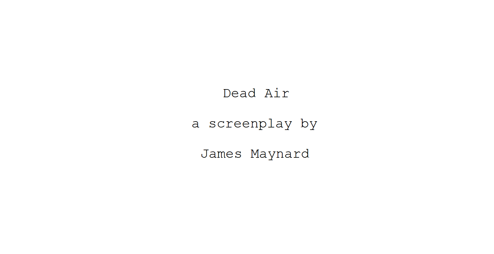 Dead Air - Independent Short Film campaign photo, 2 of 5