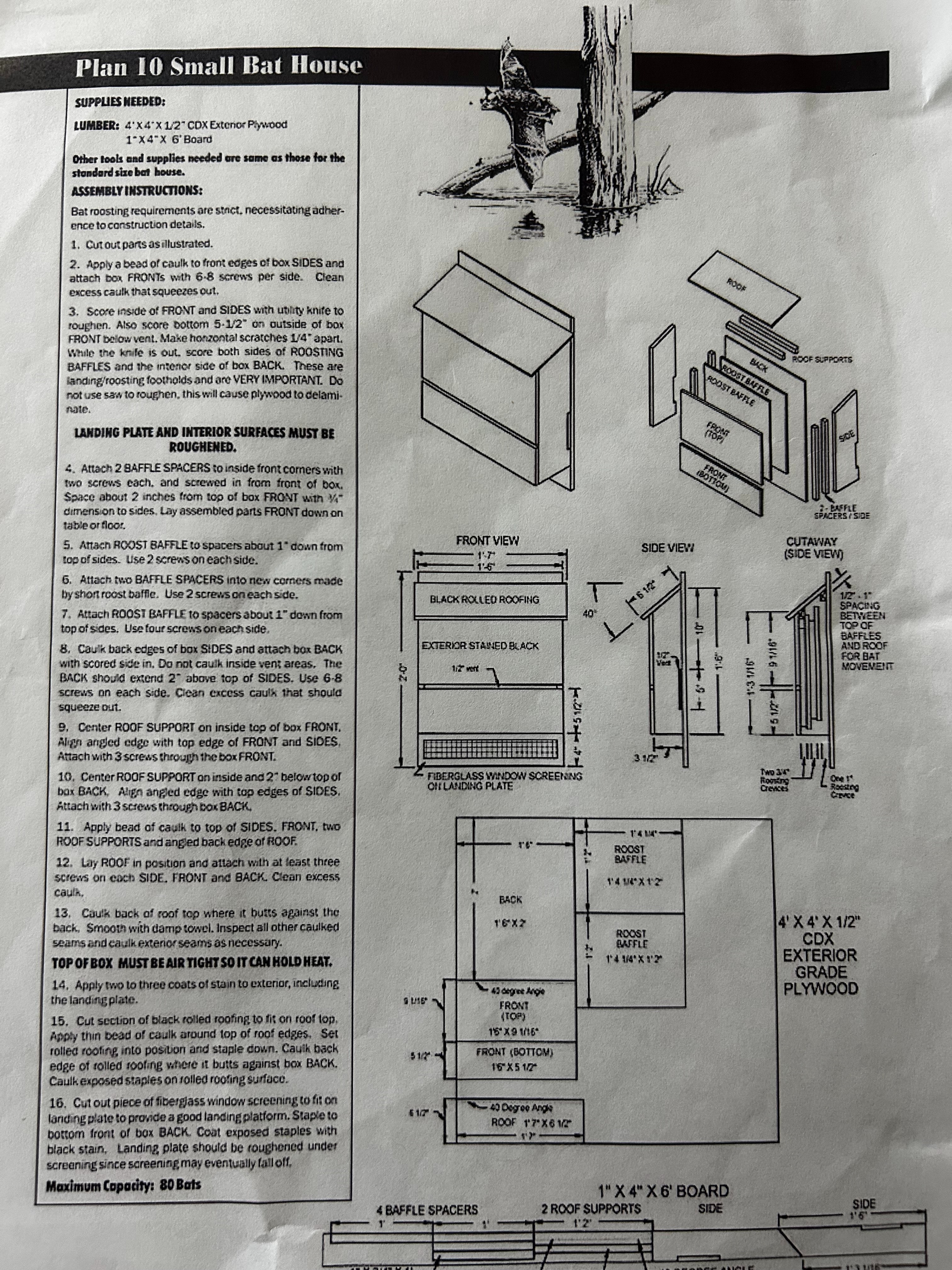 Kyle Pugh's Eagle Scout Project on building bat boxes campaign photo, 4 of 8