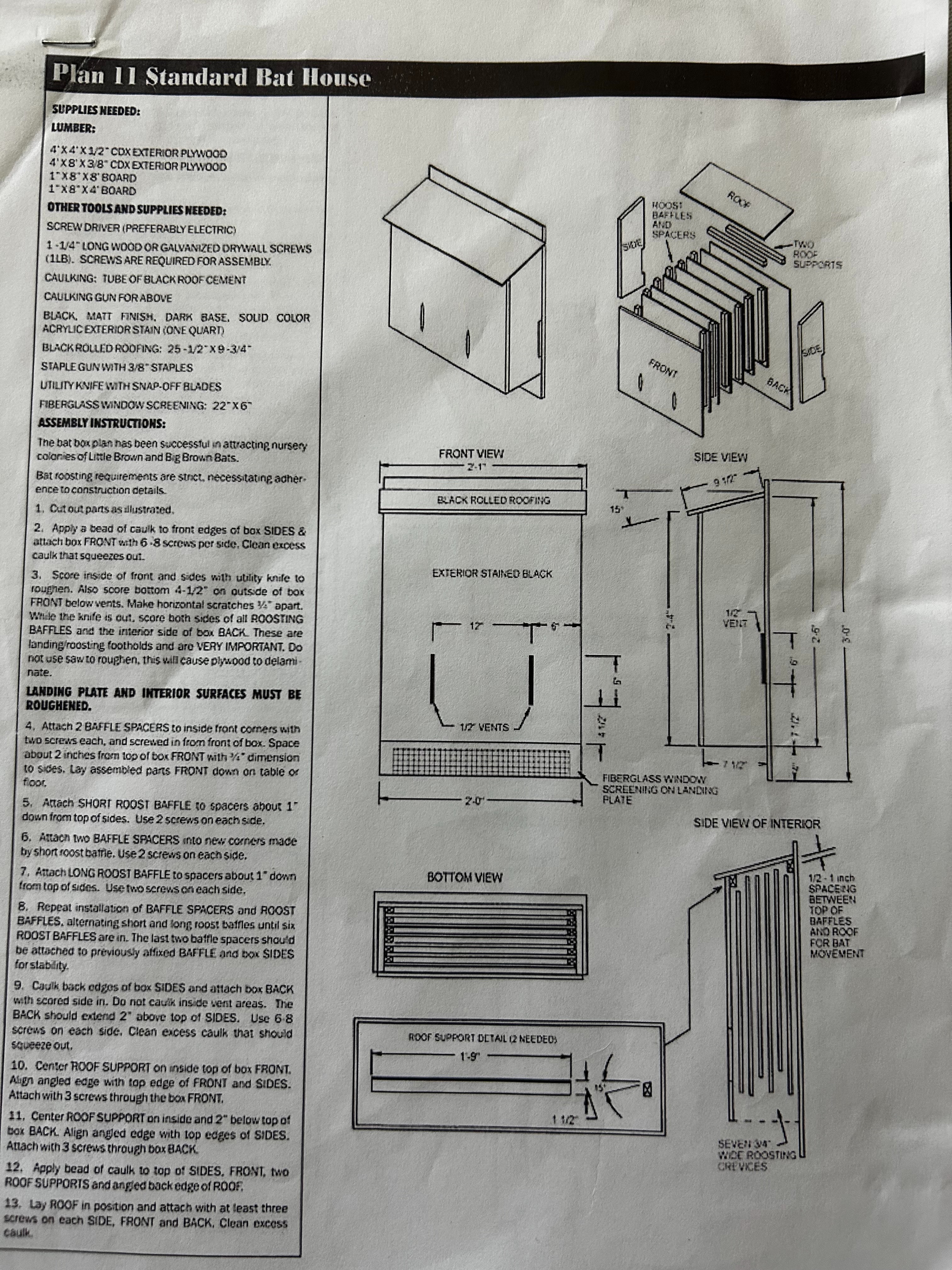 Kyle Pugh's Eagle Scout Project on building bat boxes campaign photo, 5 of 8