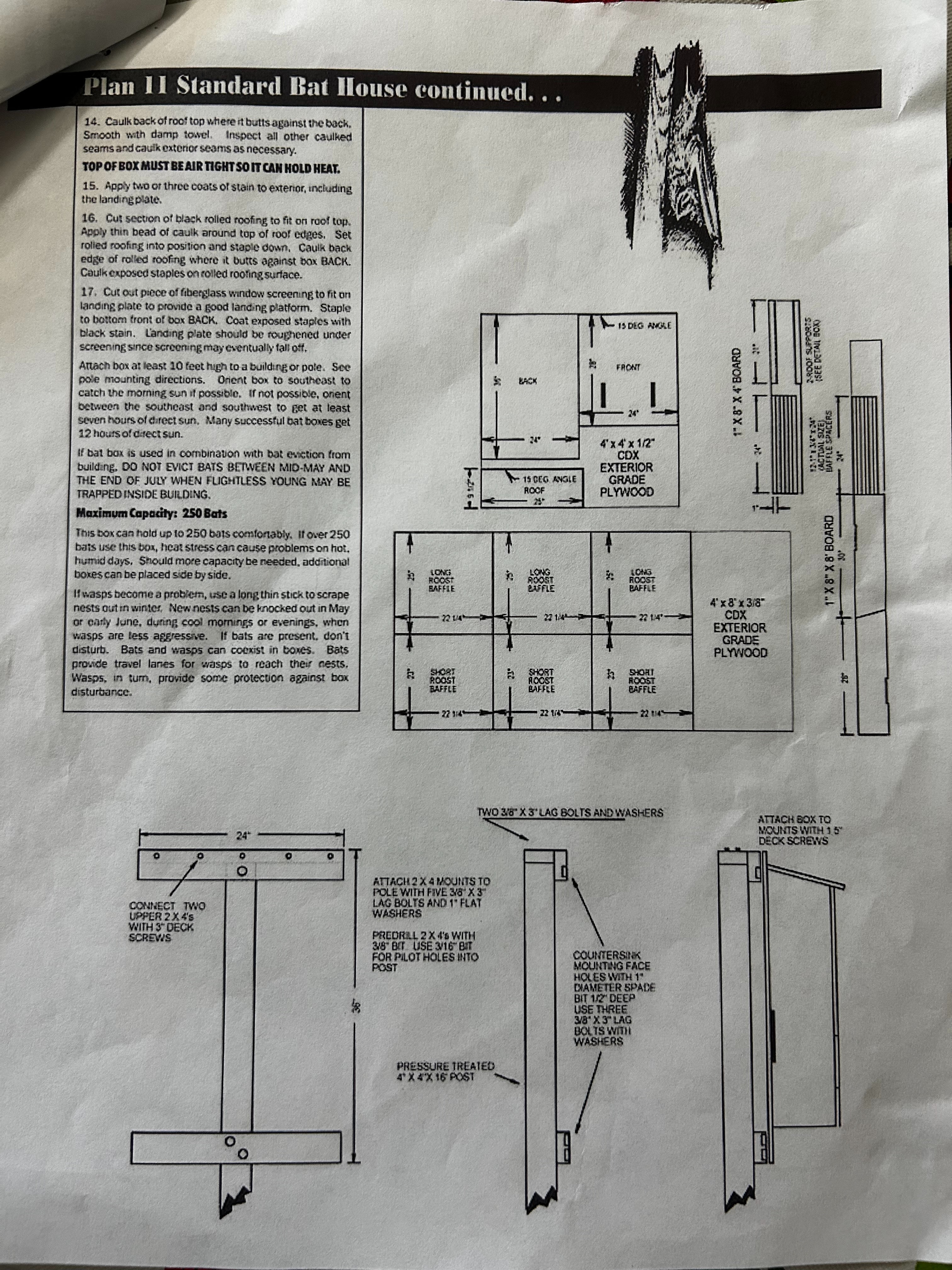Kyle Pugh's Eagle Scout Project on building bat boxes campaign photo, 6 of 8