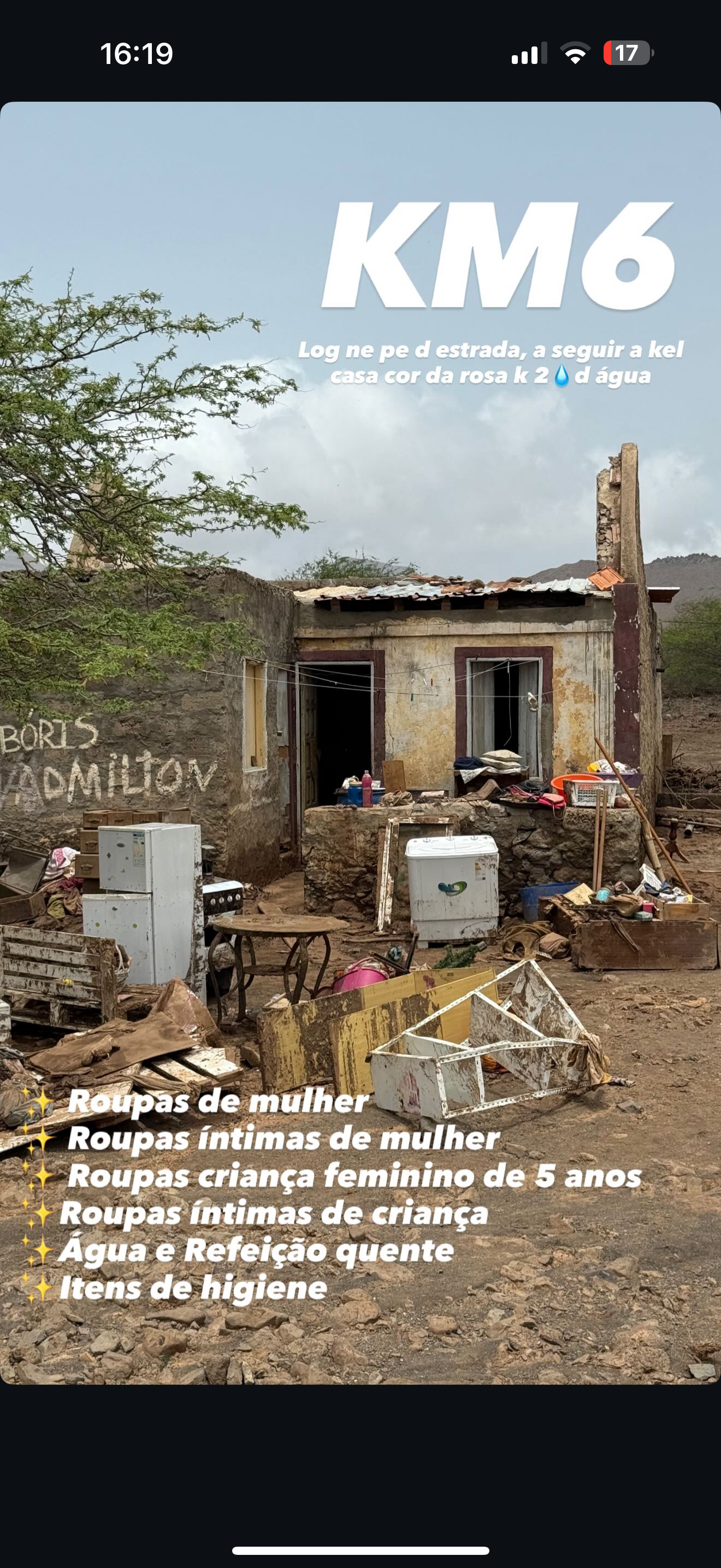 CABO VERDE: CHUVA DEVASTADORA ATINGE A ILHA DE SÃO VICENTE campaign photo, 2 of 4