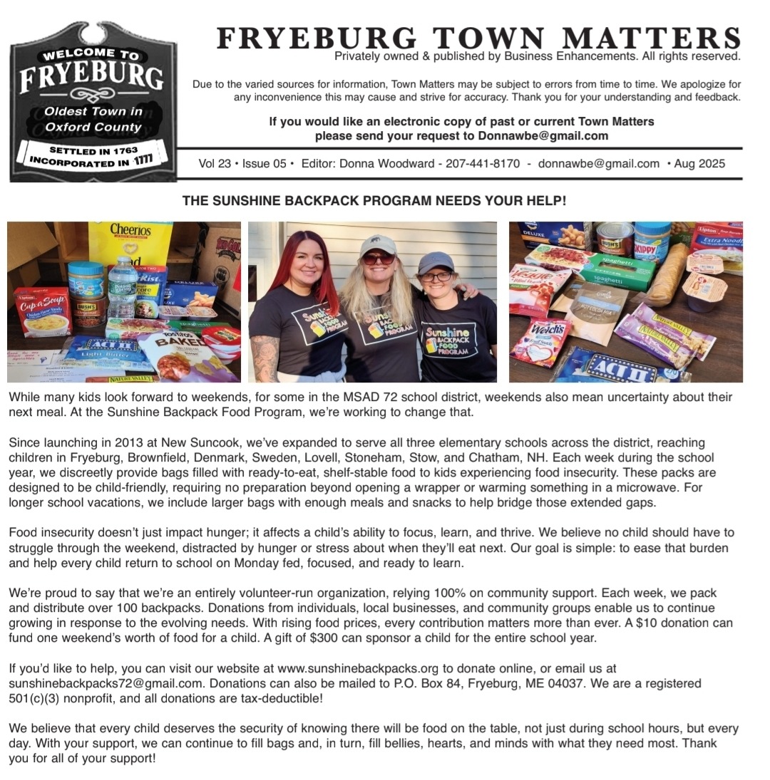 Support Sunshine Backpack Food Program 2025-2026 School Year campaign photo, 2 of 4