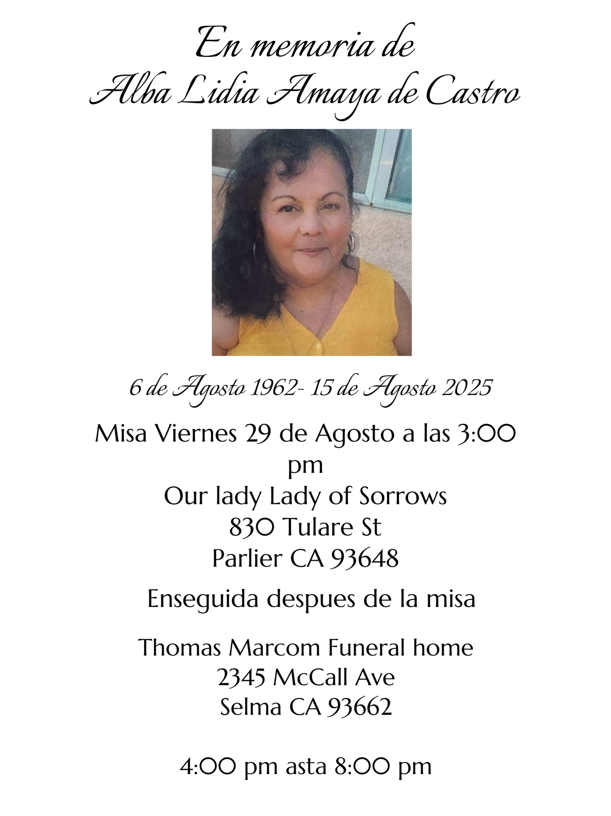Help Honor Alba Amaya's Memory campaign photo, 2 of 4