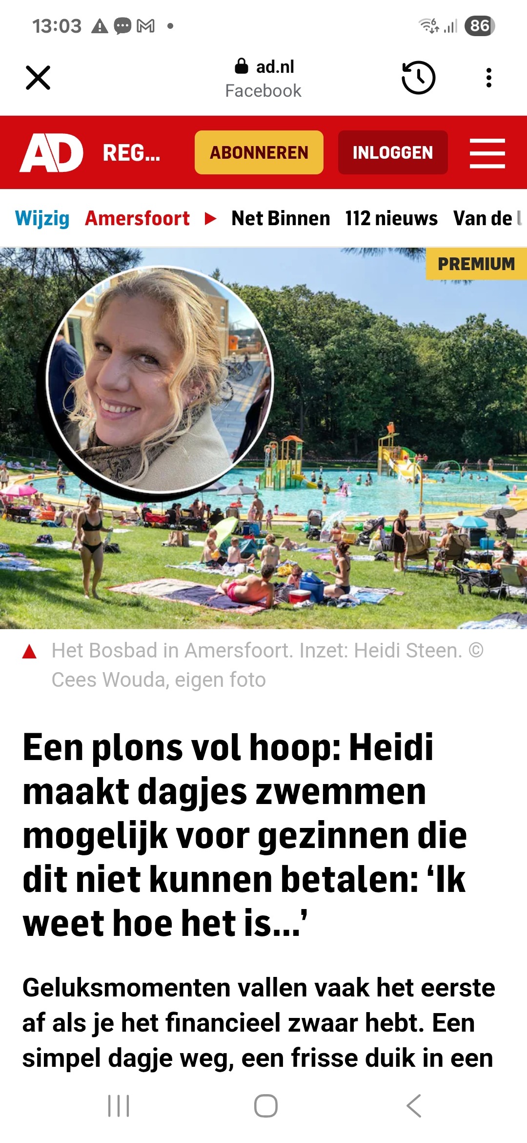 Actie zwemmen Bosbad Amersfoort regio 033 campaign photo, 2 of 4