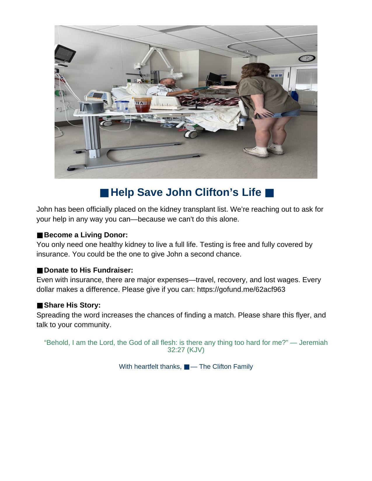Support John Through His Dialysis Journey campaign photo, 4 of 7