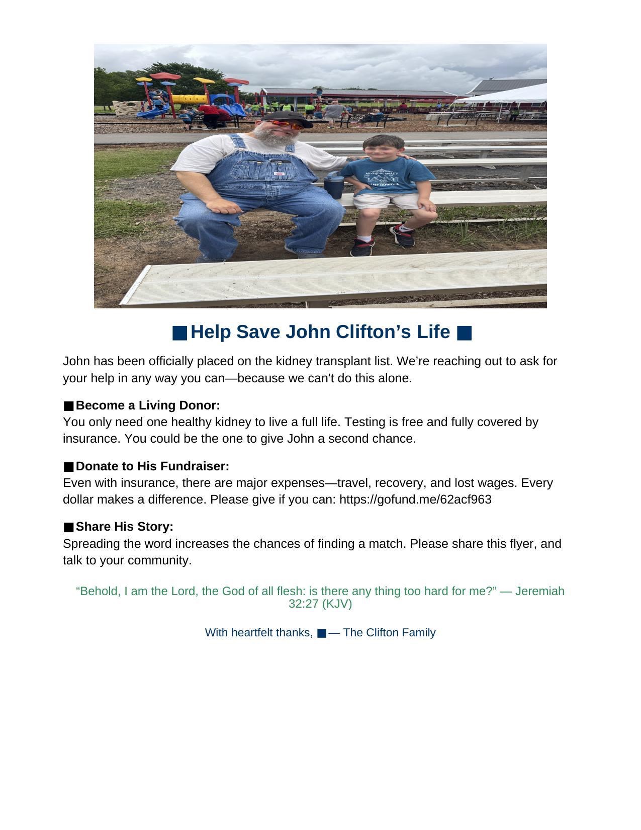 Support John Through His Dialysis Journey campaign photo, 2 of 7