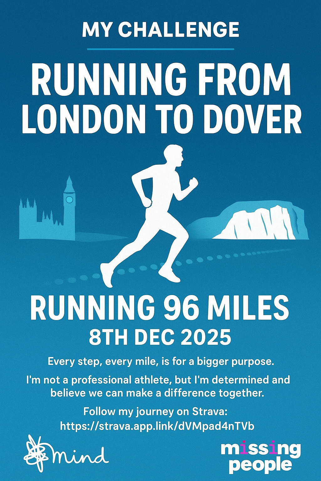 Nathan’s run from London 2 Dover 8th December 2025 campaign photo, 4 of 7