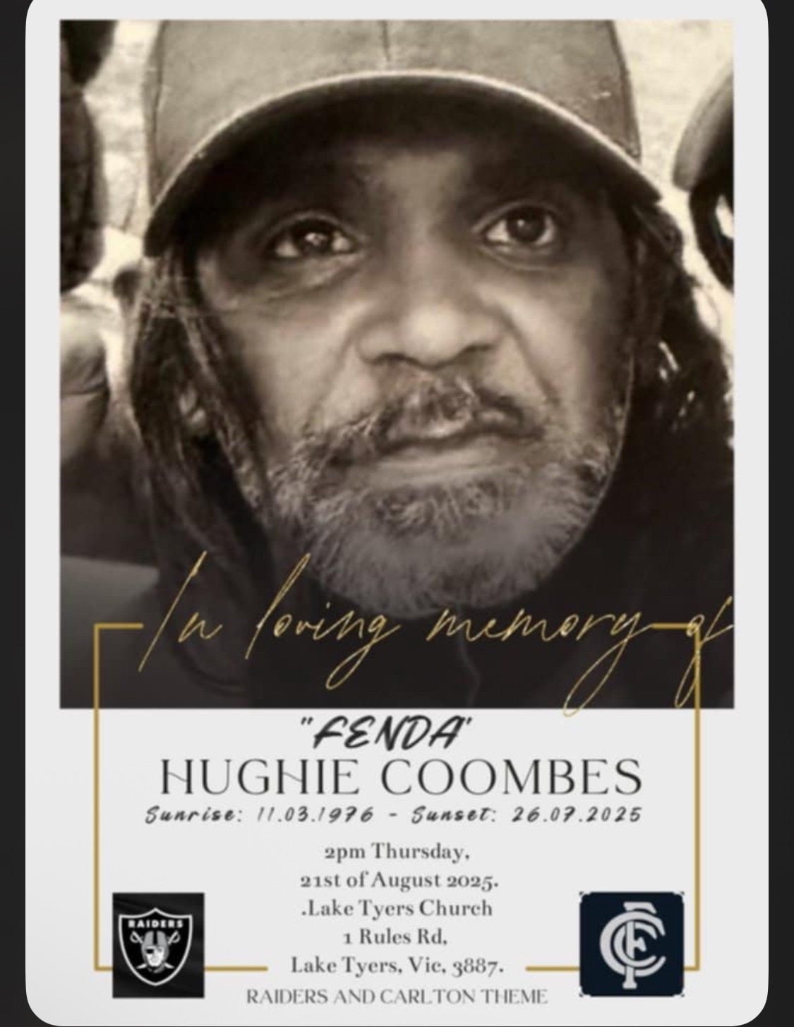 Hughie (Fenda) Coombes campaign photo, 2 of 5