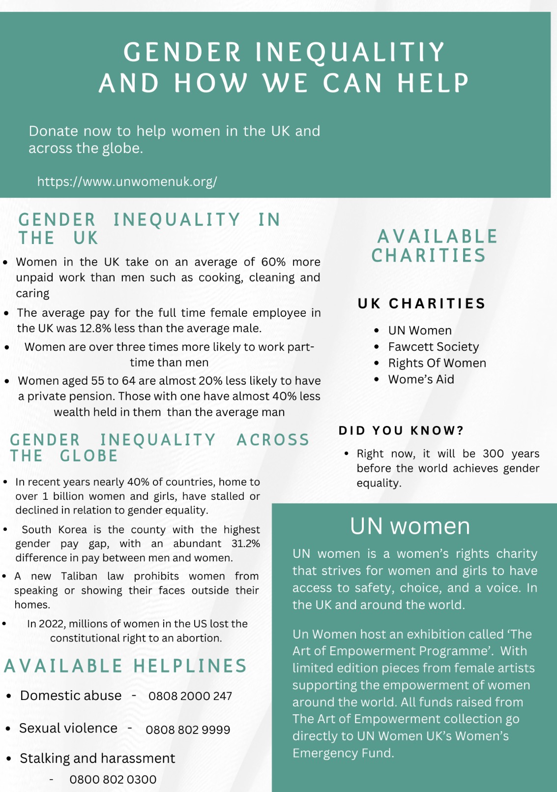 UN Women National Charity Committee campaign photo, 4 of 5