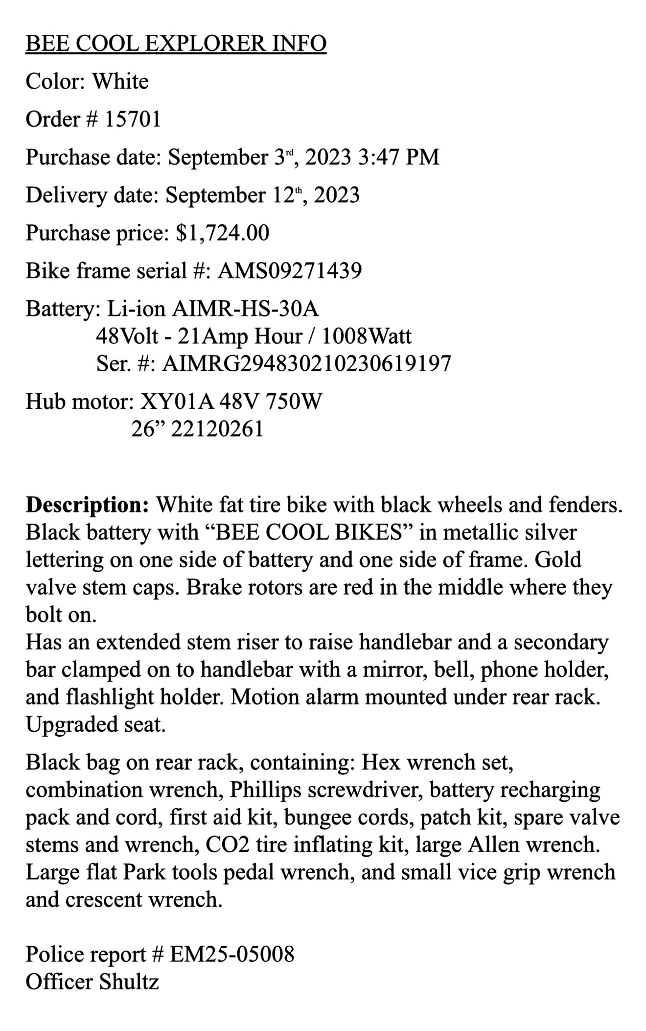 Help my Dad Replace His Stolen Electric Bike campaign photo, 6 of 7