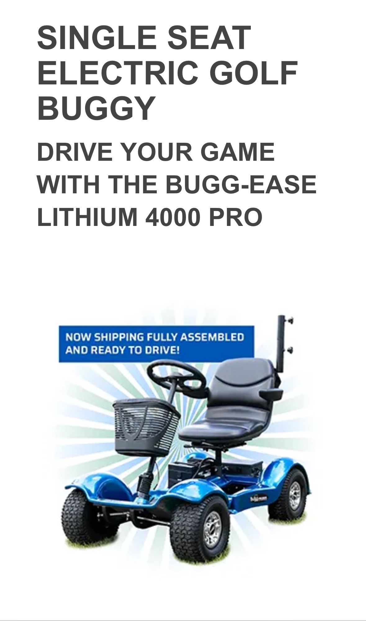 A motorised golf buggy for an old codger. campaign photo, 5 of 6