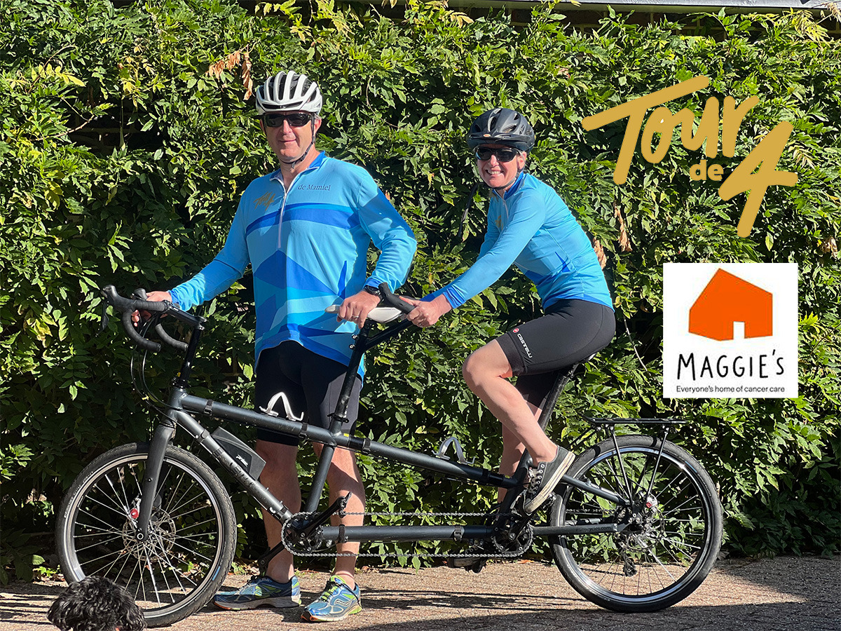 Annee and Chris do the Tour de 4 campaign photo, 4 of 5