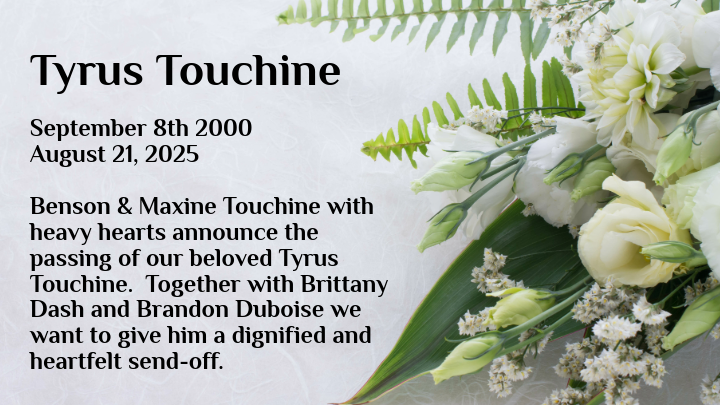 Contribute to Tyrus Touchine's Farewell campaign photo, 2 of 3