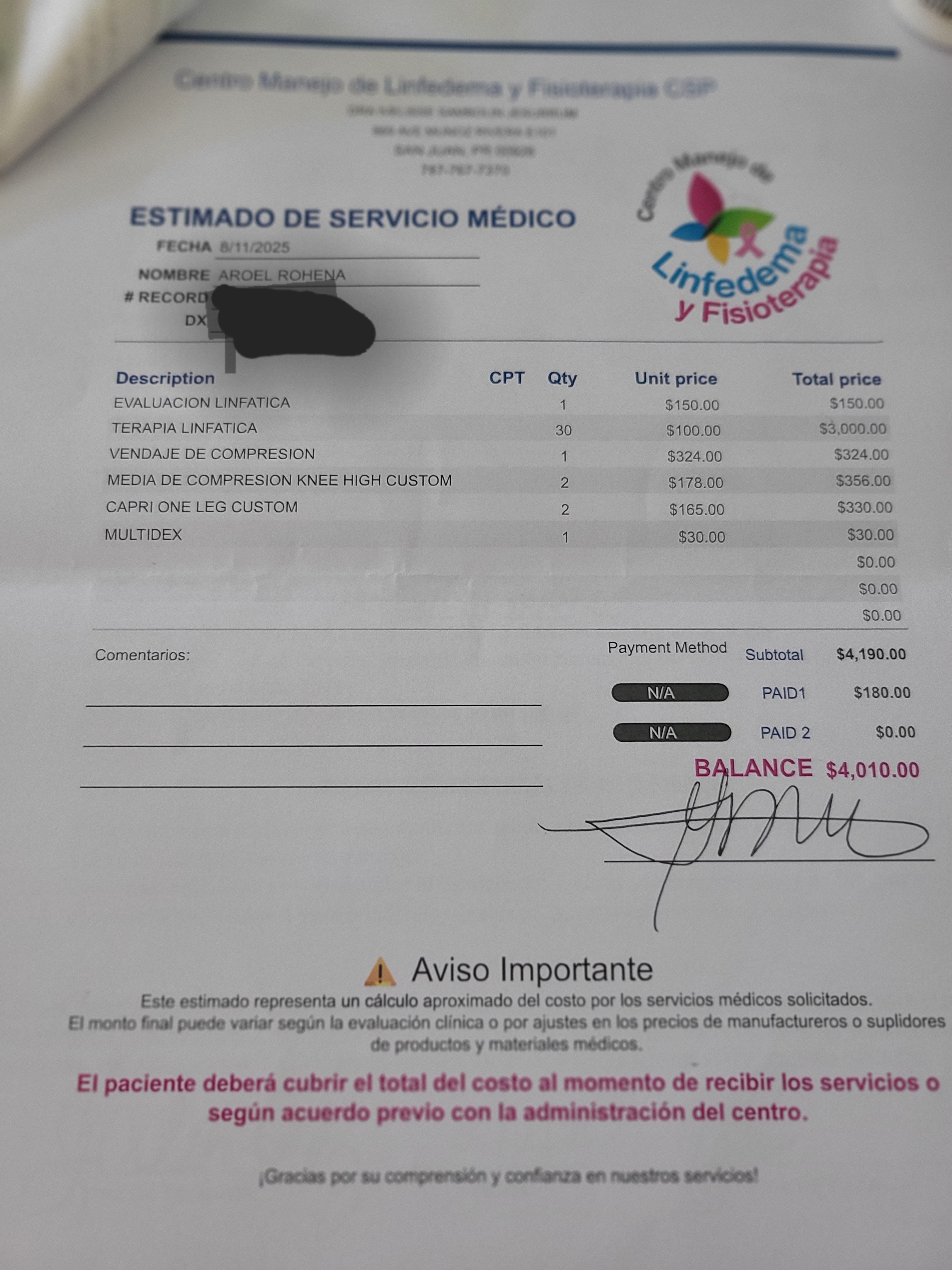 Recaudación de fondos para tratamiento linfodema campaign photo, 2 of 4