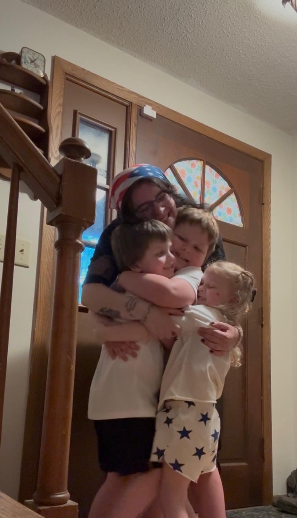 Single mom with three children campaign photo, 2 of 4
