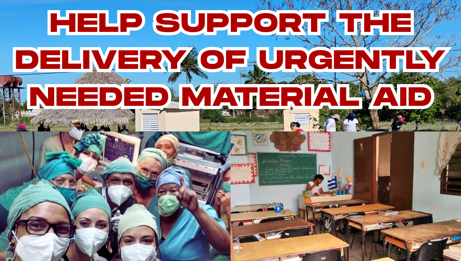 Help support  the delivery of urgently needed material aid