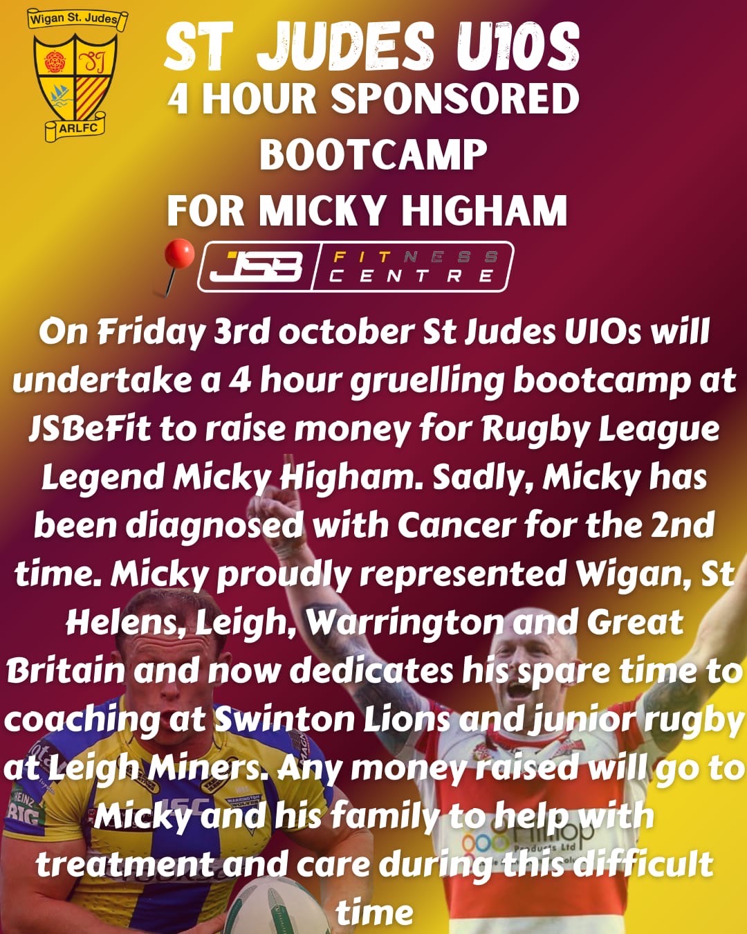 Fundraiser for Wigan Legend Mickey Higham campaign photo, 2 of 4