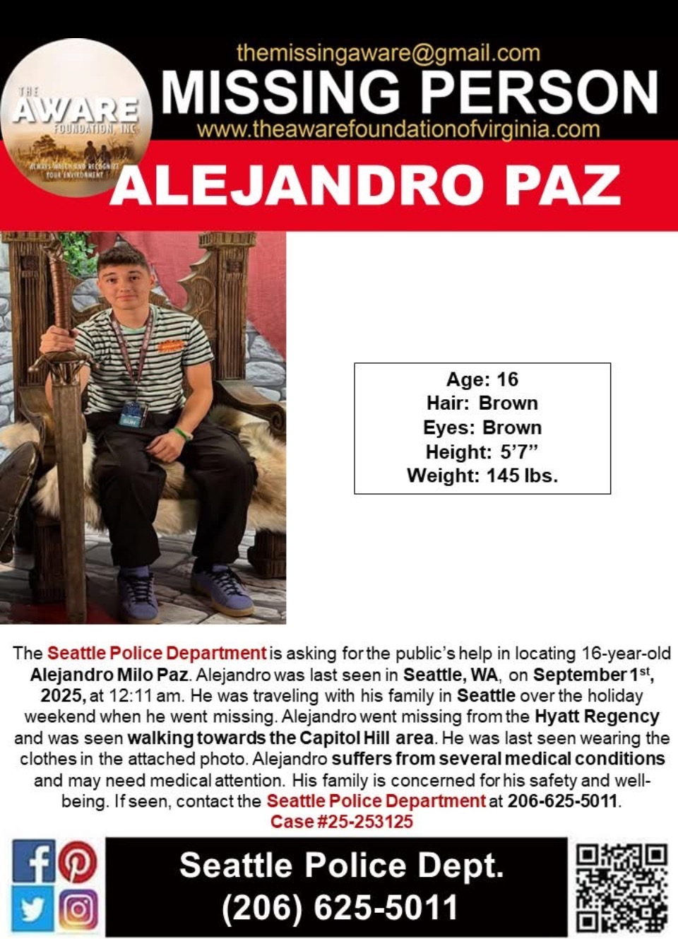 Aid Alejandro Paz's Family During Search campaign photo, 2 of 4