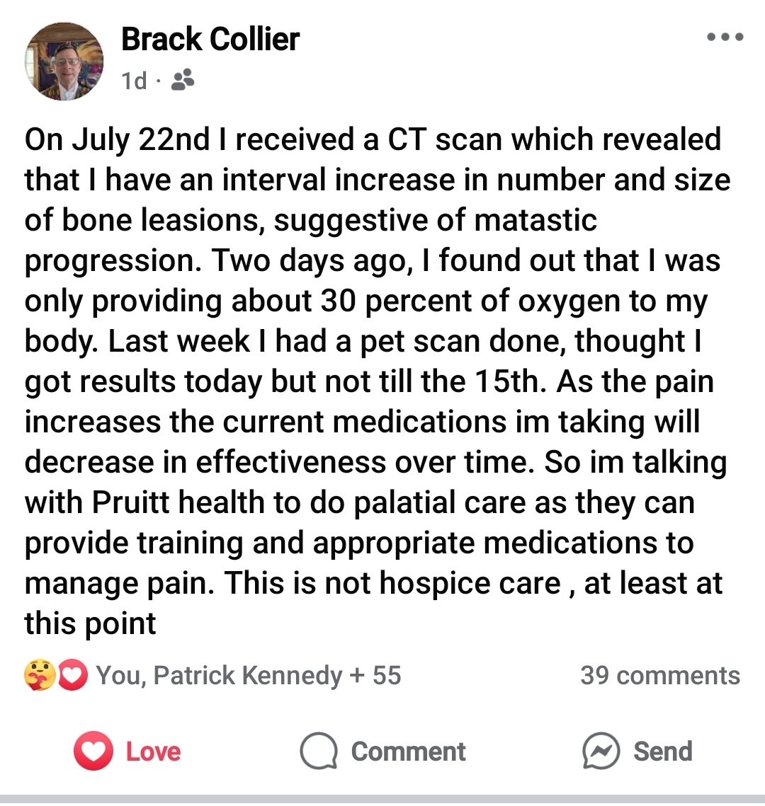 Help Brack Focus on Healing, Not the Bills campaign photo, 2 of 4