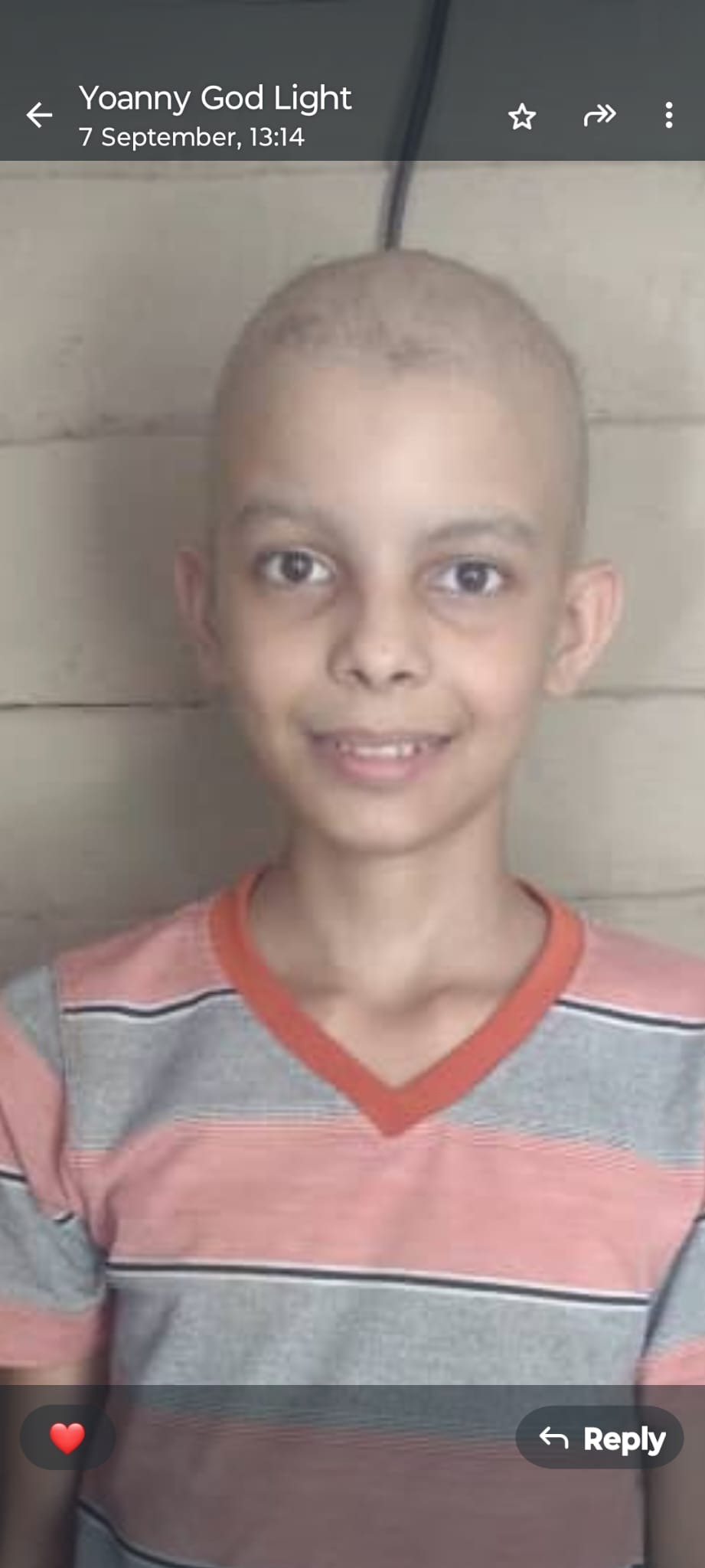Yoanny (12 ans) continue de lutter contre le lymphome. campaign photo, 5 of 6