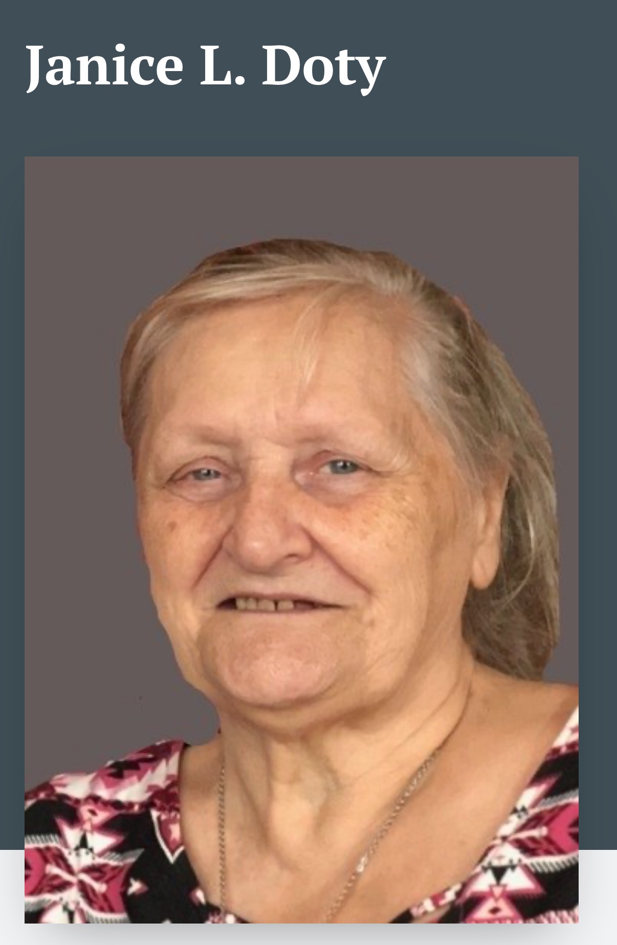 Janice L. Doty campaign photo, 2 of 4