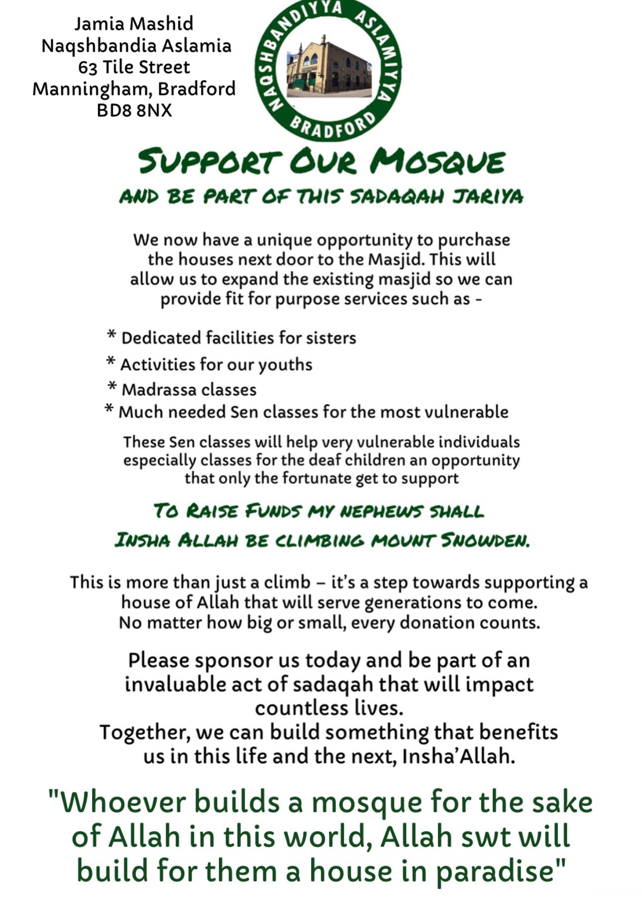 Every Step Counts – Support Women’s & Disabled Access at Mos campaign photo, 2 of 4