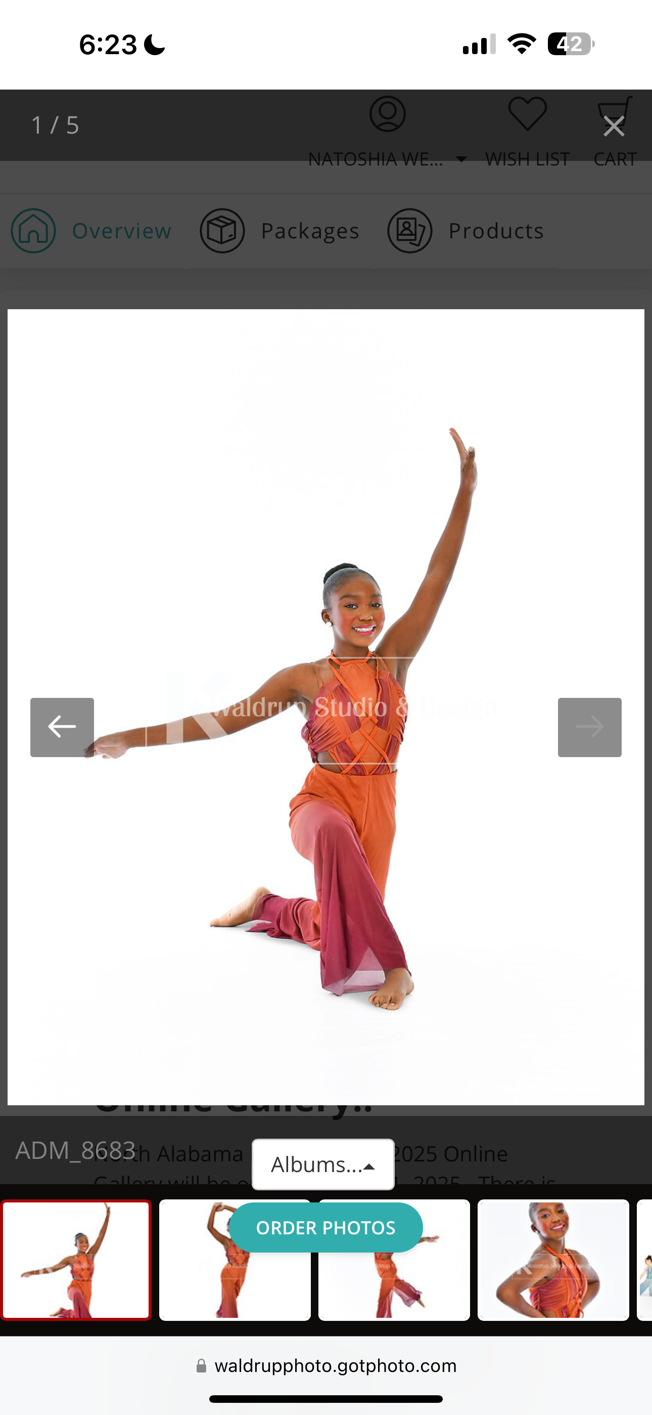 Hannah’s 2025-2026 dance year campaign photo, 5 of 7