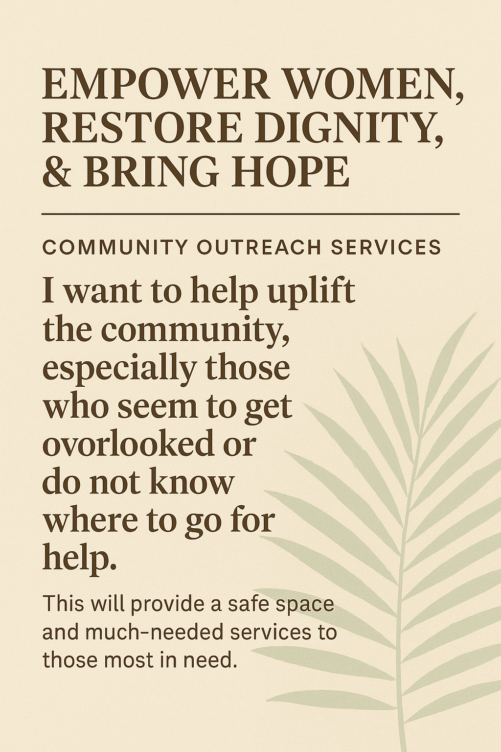 Unseen No More: From Pain to Purpose campaign photo, 2 of 4