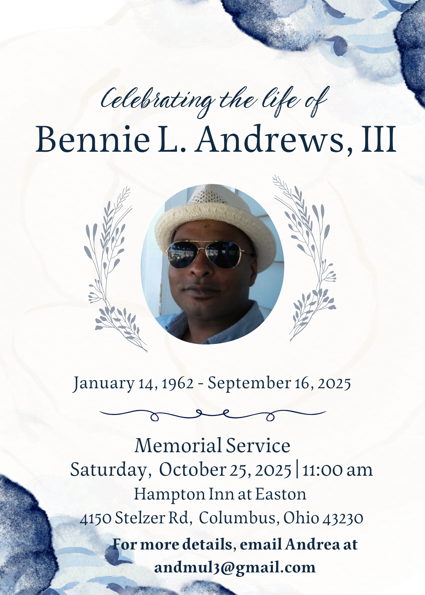 Honoring Bennie L. Andrews, III's Legacy campaign photo, 4 of 6