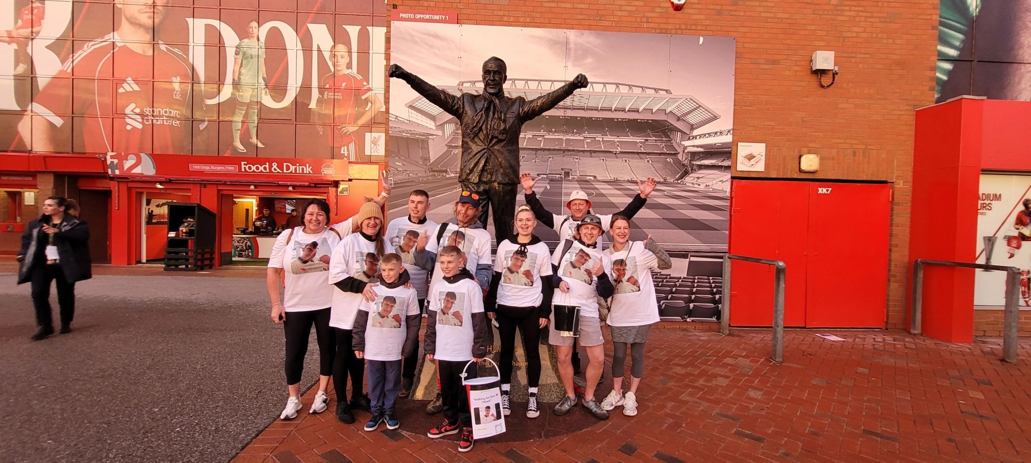 “Walking for Eliot ❤️ YNWA” campaign photo, 5 of 7