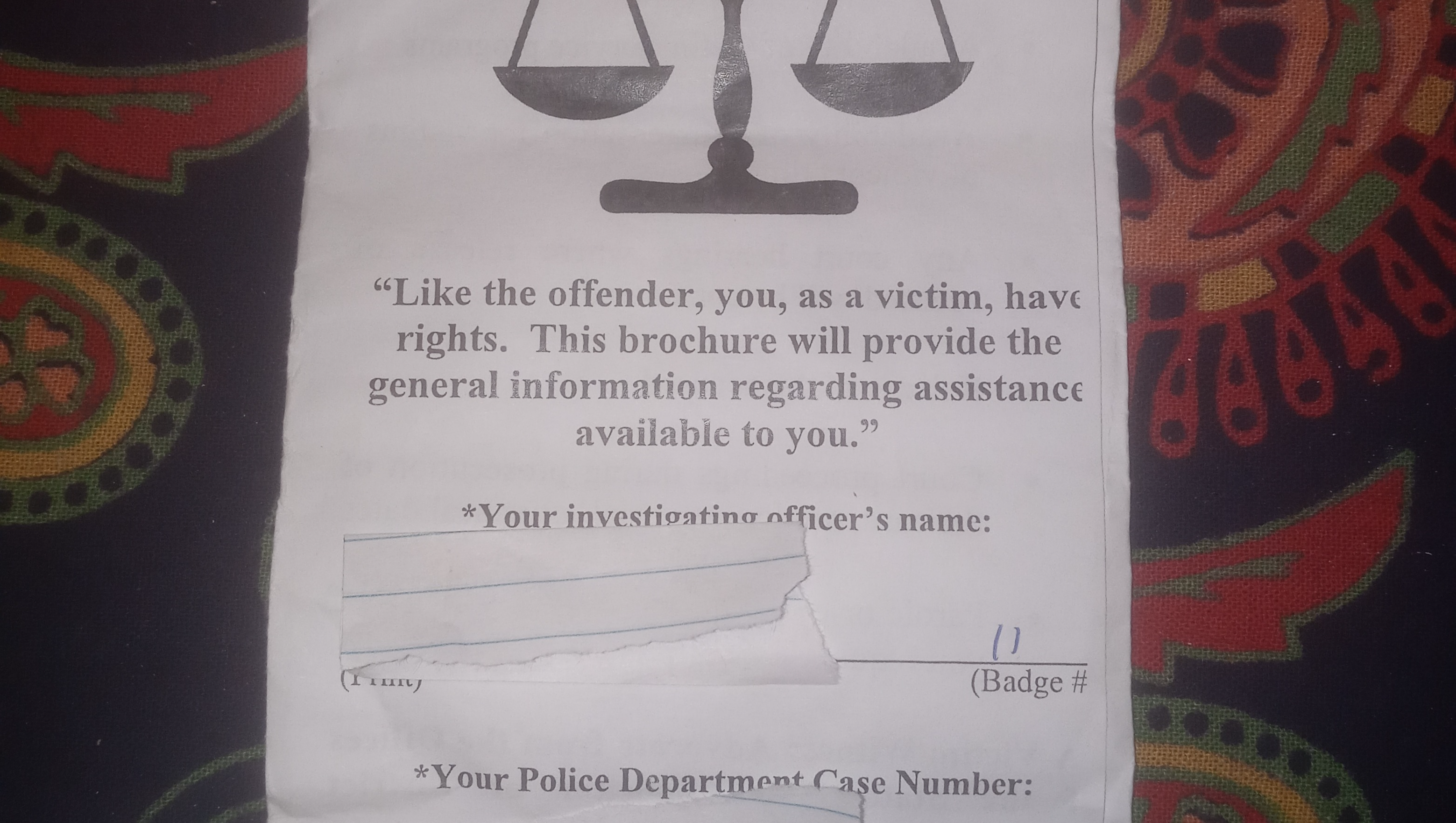 Help for a survivor of domestic violence photo
