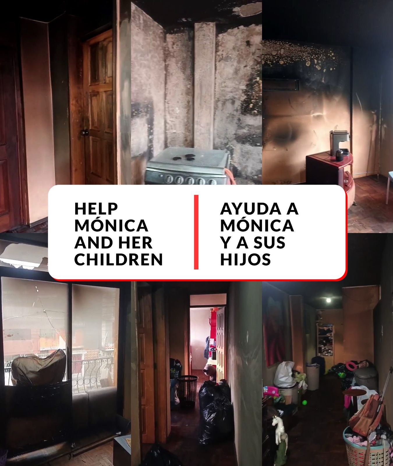 Help Monica and her children after their apartment fire campaign photo, 2 of 4