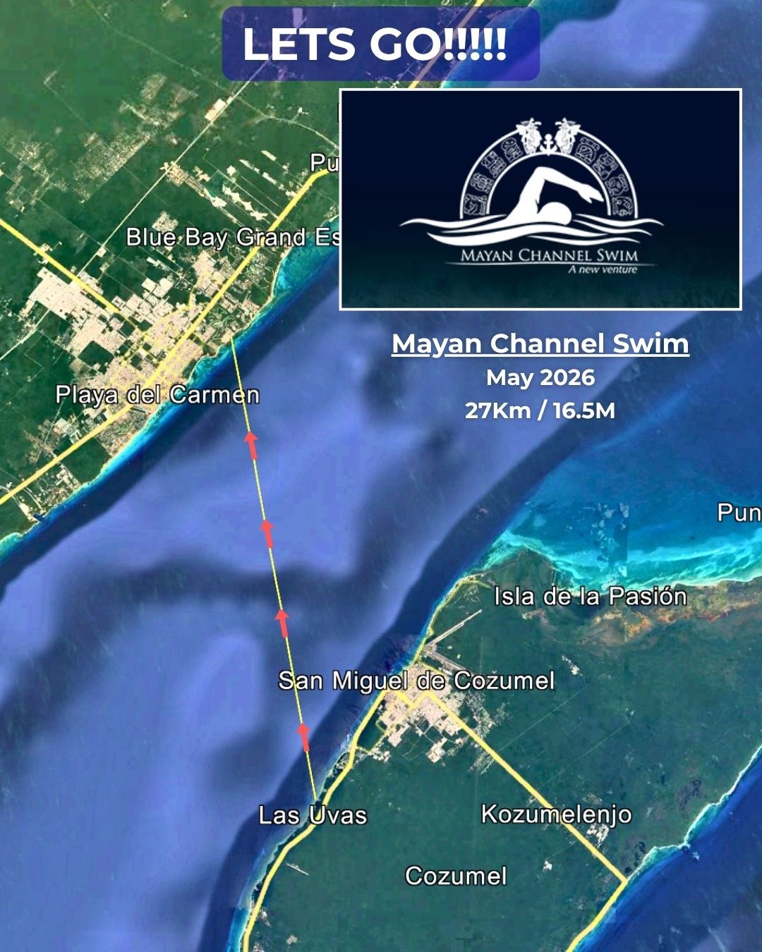 Mayan Channel 27km Swim Fundraiser supporting LGBTQ campaign photo, 4 of 6