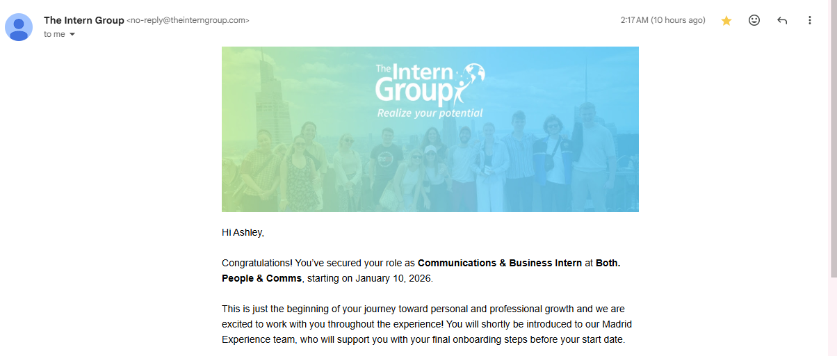 Support Ashley's Dream Internship in Spain campaign photo, 5 of 8