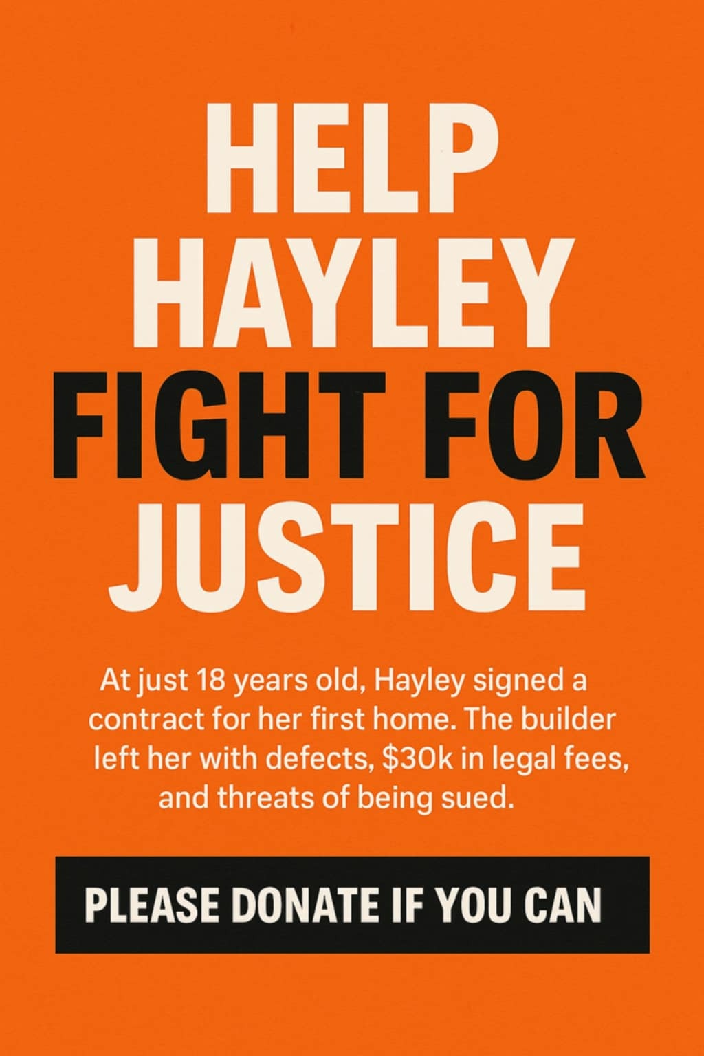 Help Hayley Fight for Justice & Fix Her First Home campaign photo, 6 of 7