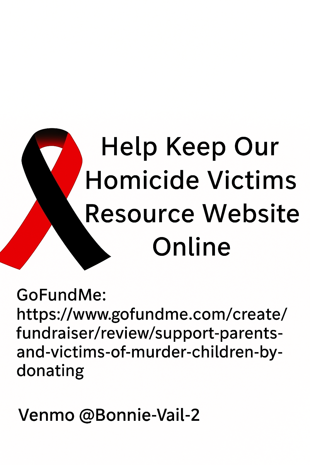 Support parents and victims of murdered children by donating campaign photo, 2 of 3
