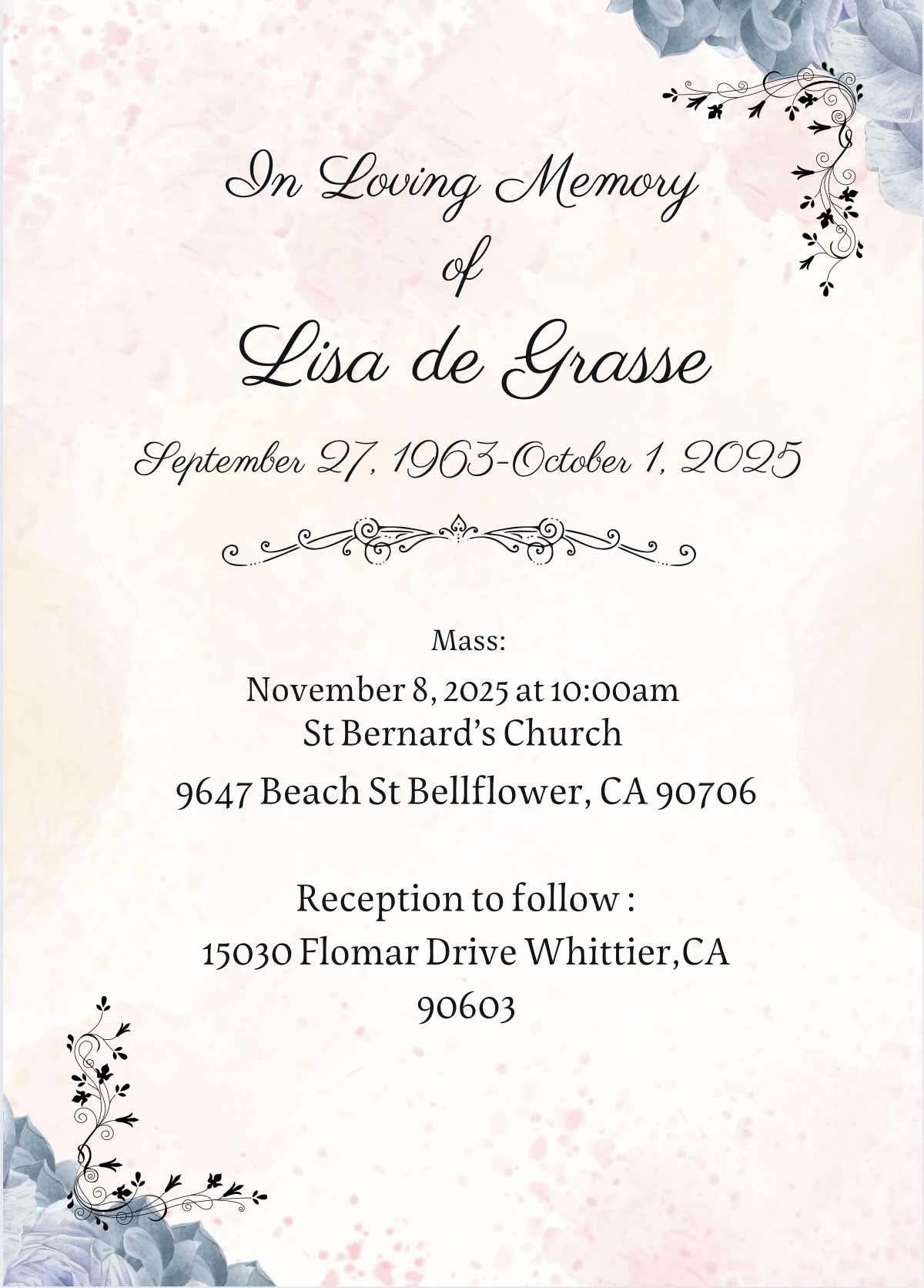 In Loving Memory of Lisa de Grasse campaign photo, 5 of 7