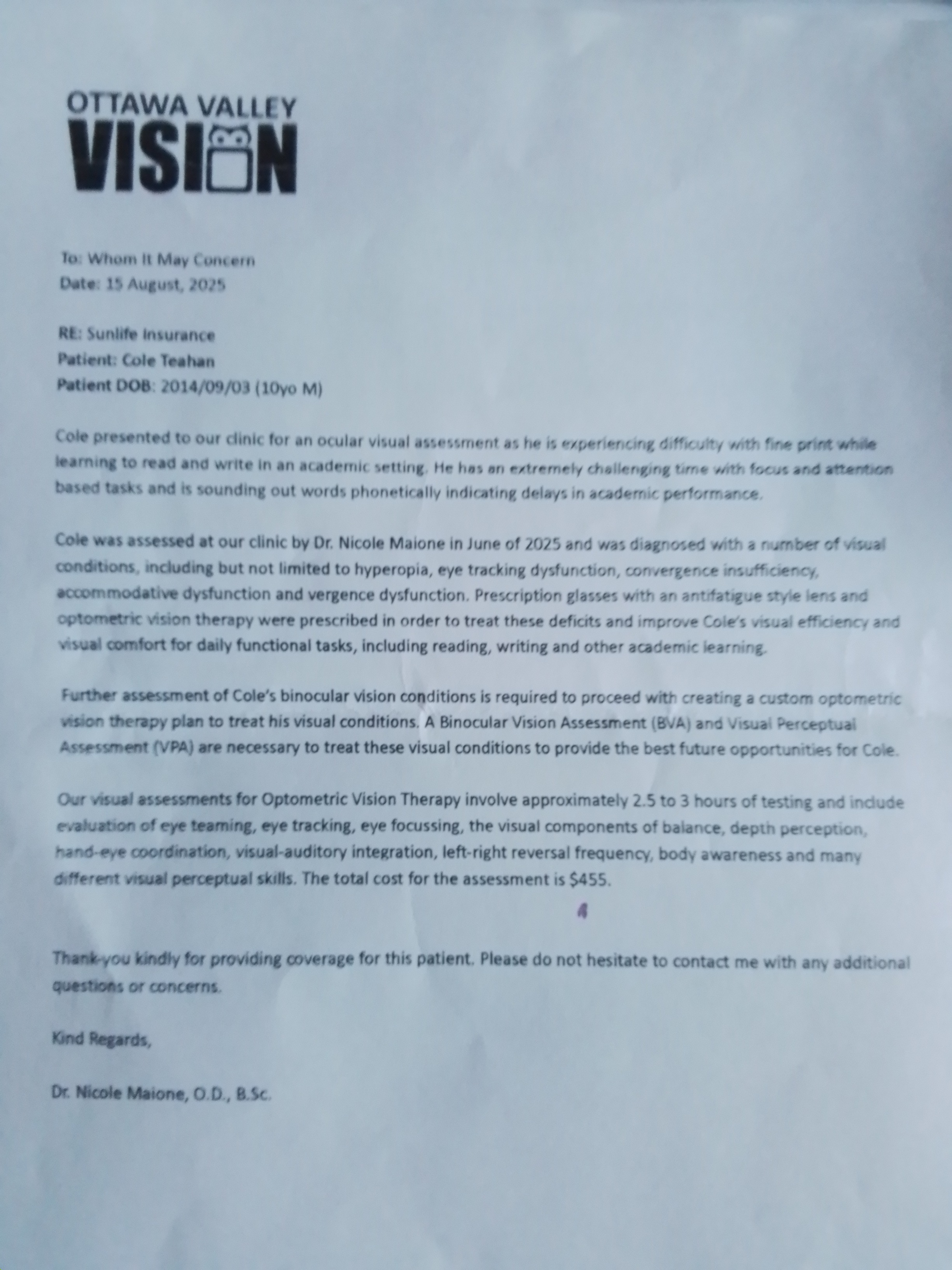Vision Therapy campaign photo, 2 of 5
