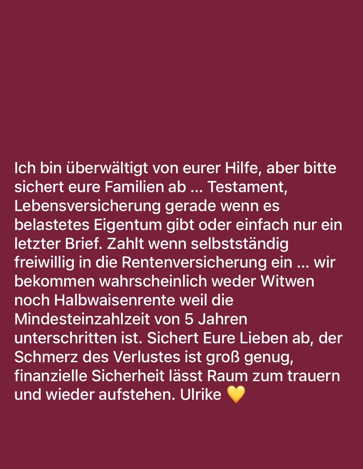 Ein Herz verstummt - eine Familie bleibt zurück campaign photo, 2 of 6