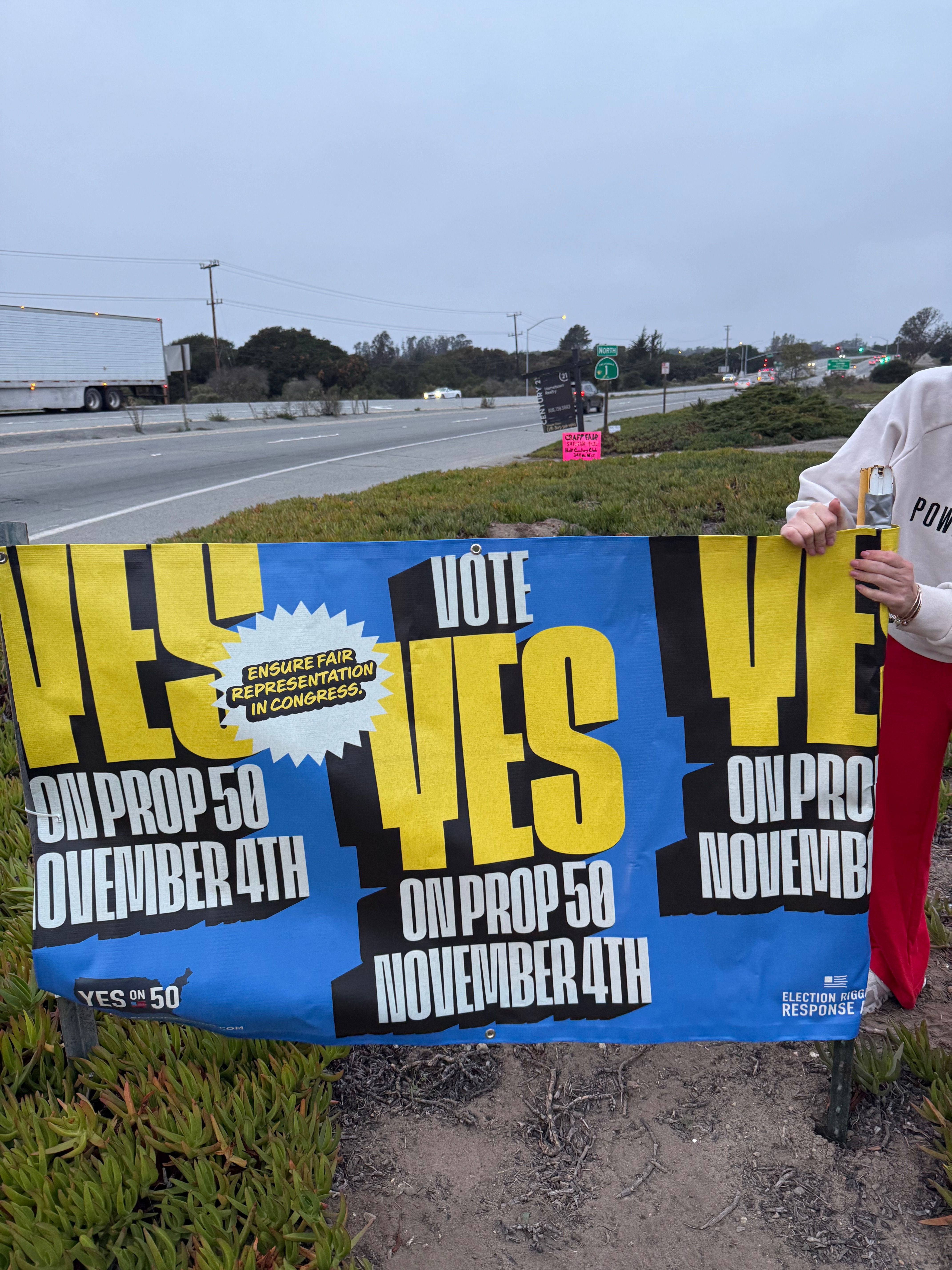 Help Bring a Yes on Prop 50 Banner to Lompoc campaign photo, 2 of 5