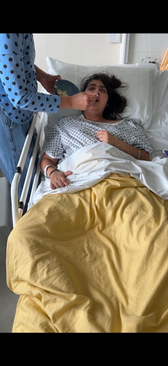 Harmandeep kaur struggling with brain cancer campaign photo, 2 of 5