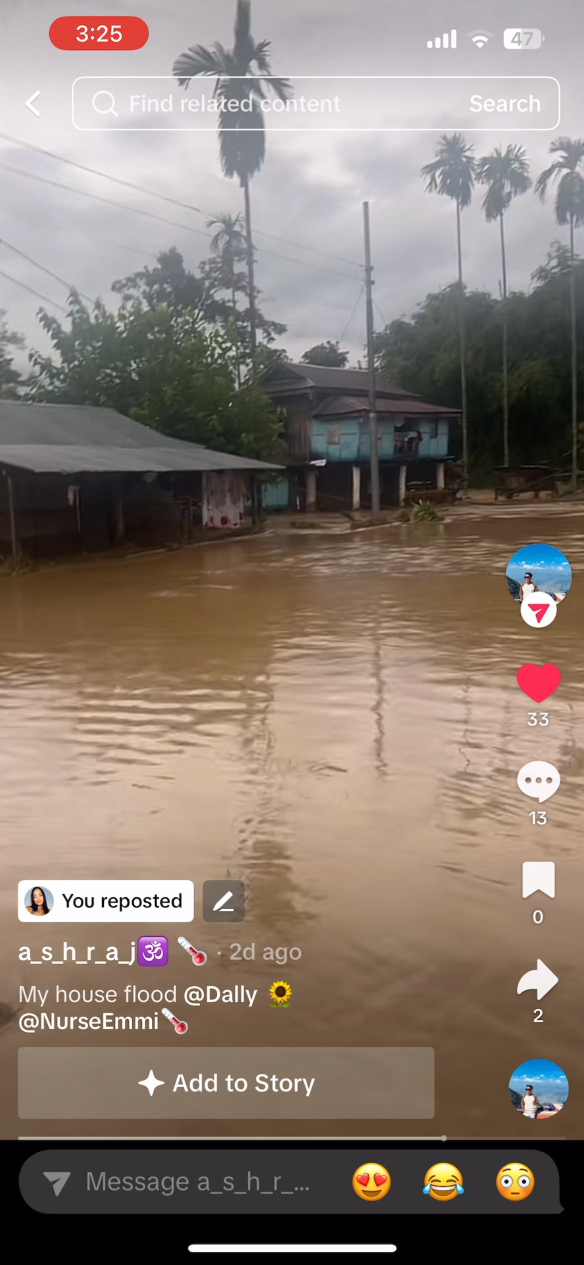 Ashraj and his home and farm flooded campaign photo, 2 of 8