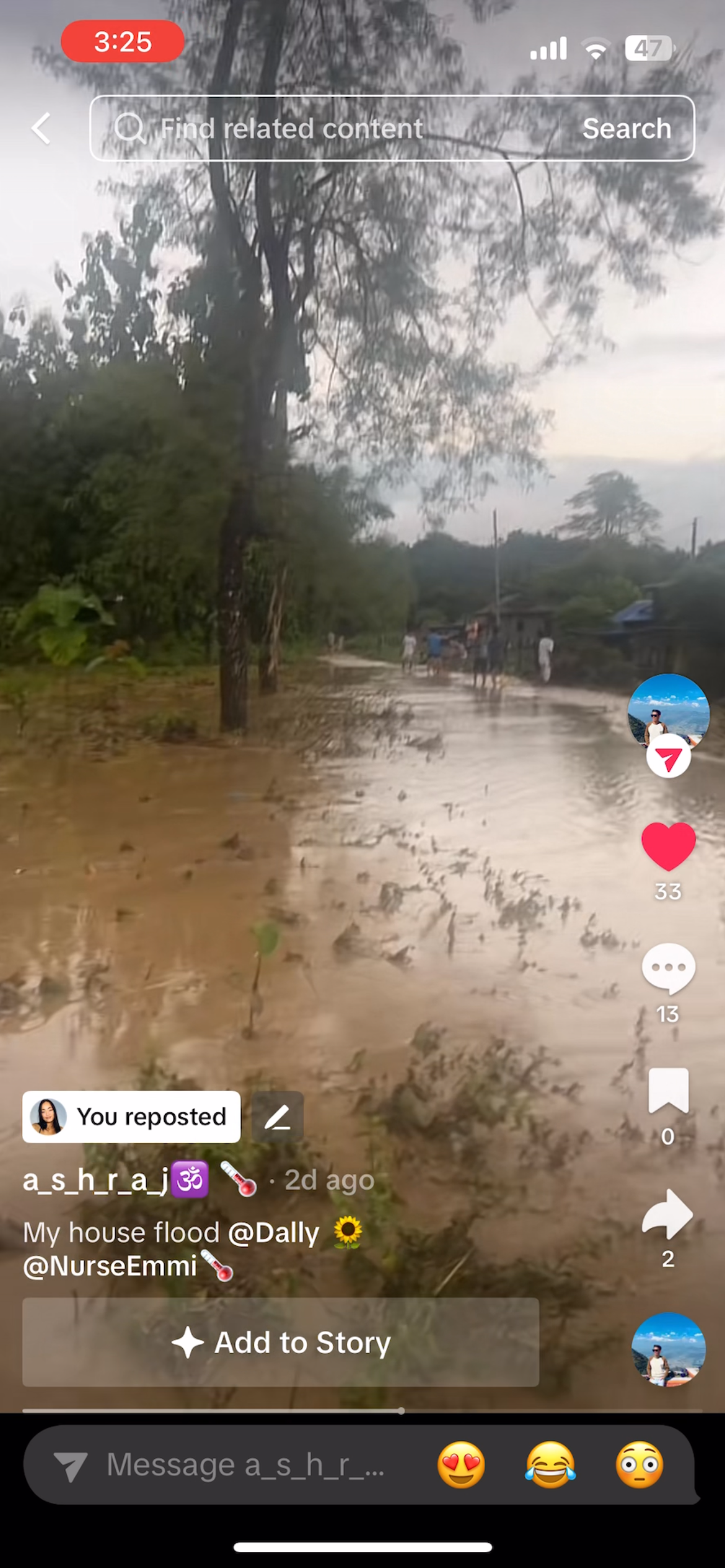Ashraj and his home and farm flooded campaign photo, 4 of 8