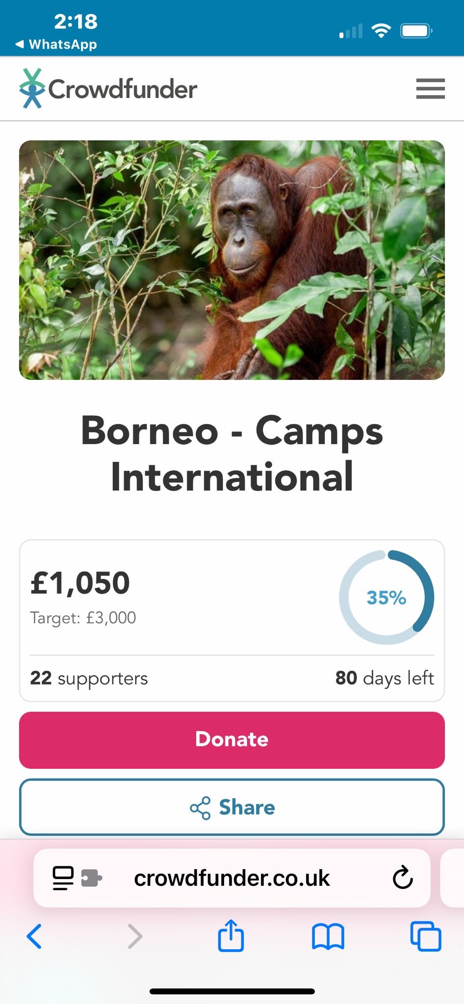 Freya’s Fundraising for Borneo 2027 campaign photo, 2 of 4