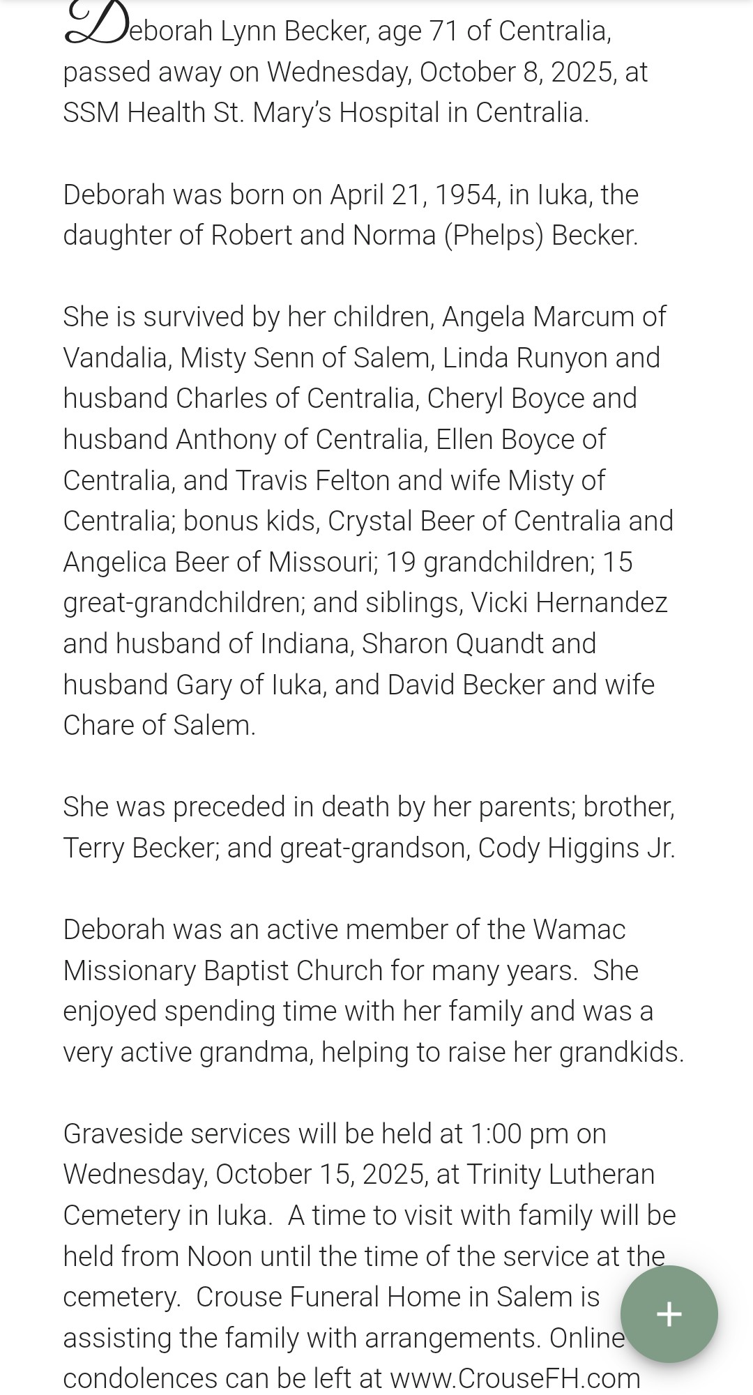 To lay Debbie Becker to rest campaign photo, 2 of 5