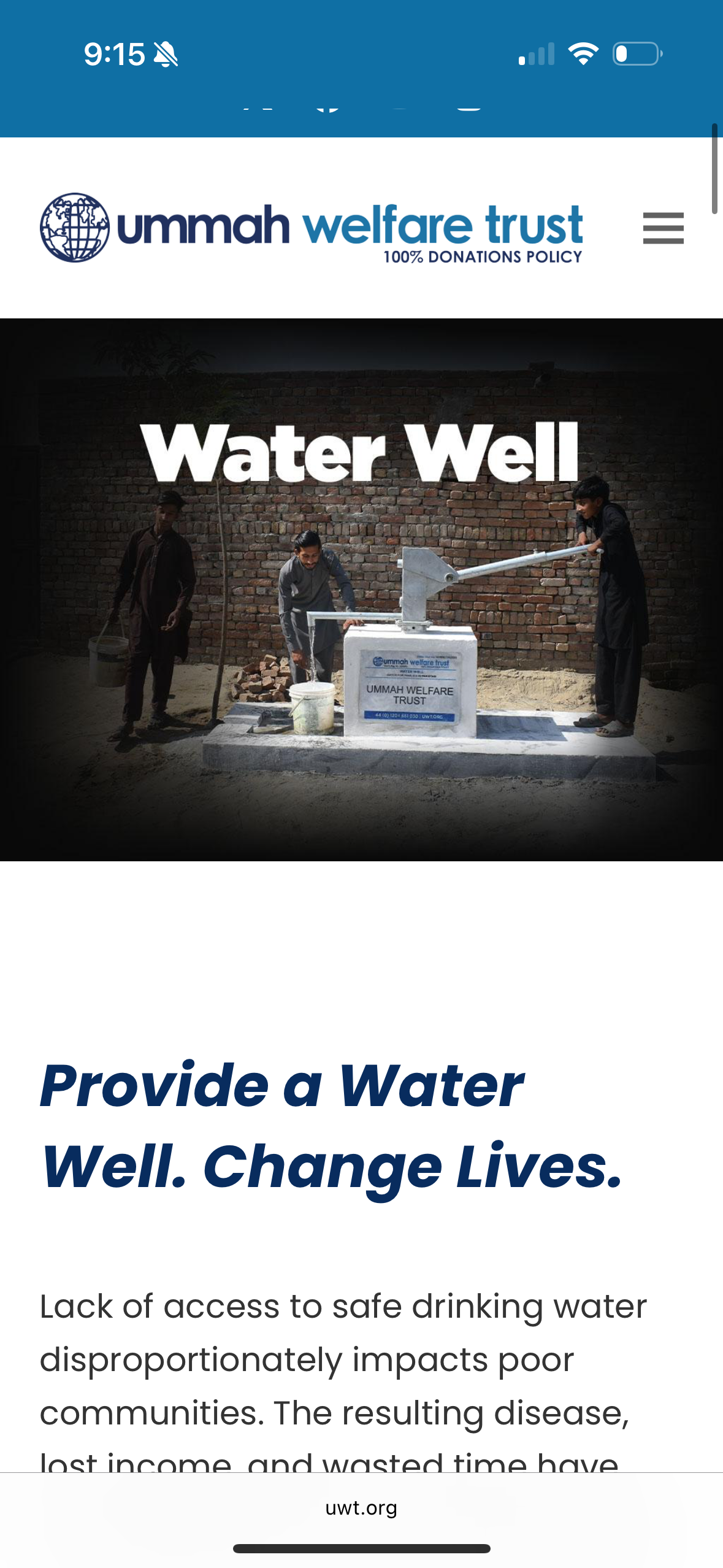 Build a Water well for Muhsin (Iffat) Hussain campaign photo, 2 of 4
