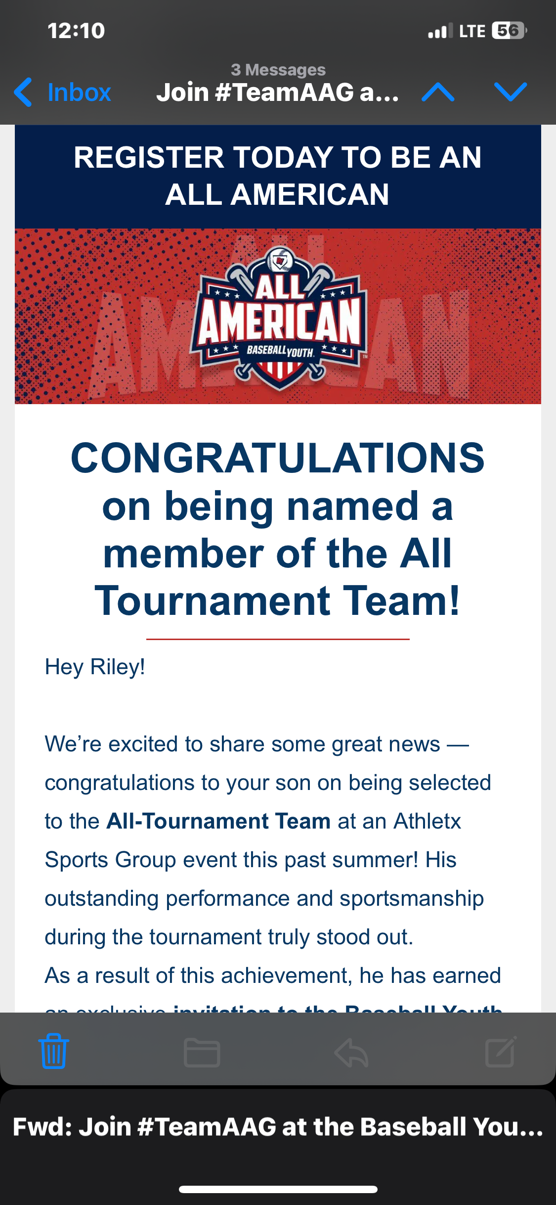 Send Riley to Houston for Baseball Glory campaign photo, 4 of 7