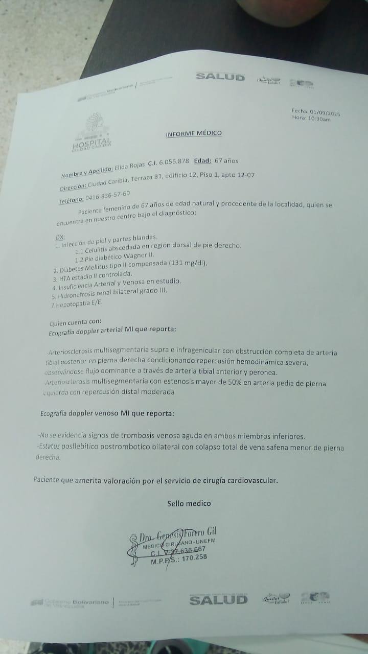 Ayudemos a Elida a operar su pie Diabetico campaign photo, 5 of 7